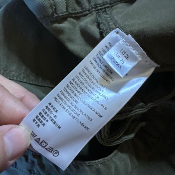 Anthropologie green cargo joggers 26 - Picture 6 of 10